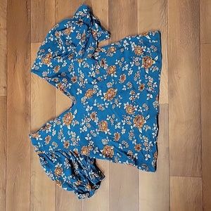 Blue floral shirt